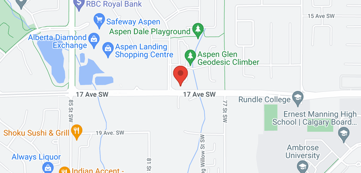 map of 133 Aspen Glen Place SW
